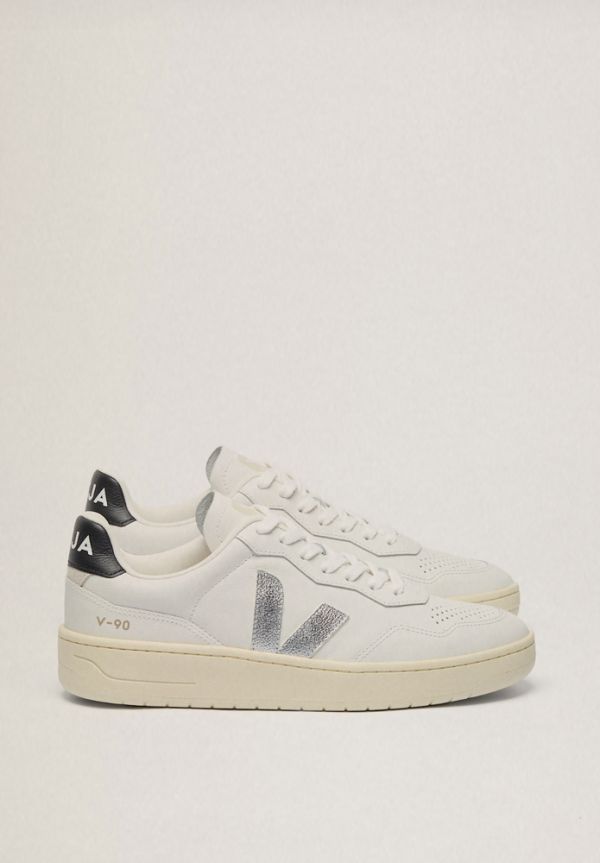SNEAKER V-90 WHITE SILVER BLACK