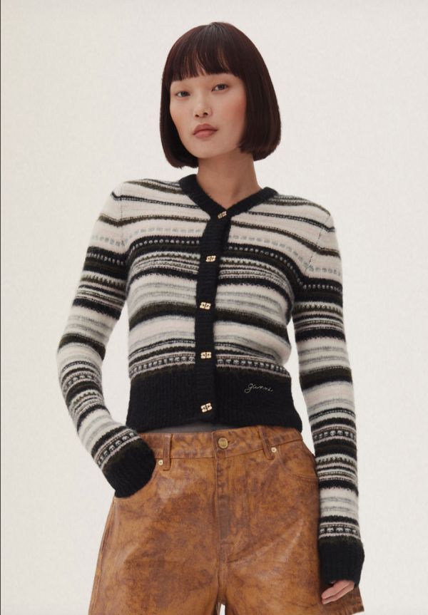 CARDIGAN SOFT WOOL STRIPE K2326