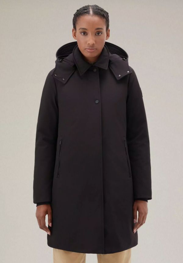 TRENCH FIRT DOWN HOODED BLACK