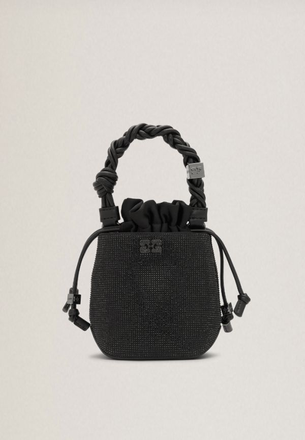 BOLSO GANNI BOU BUCKET MINI STRASS