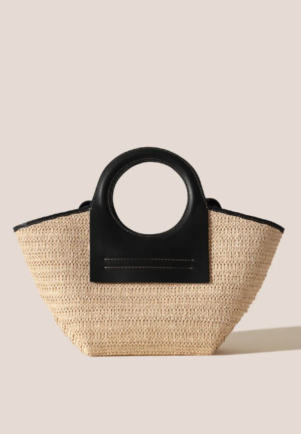 BOLSO CALA S RAFFIA BLACK
